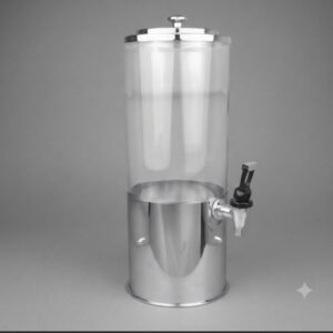 SUQUEIRA  DE VIDRO COM BASE DE  PRATA (10 LTS.)