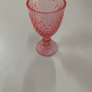 TACA BICO ABACAXI ROSA QUARTZO 320 ML