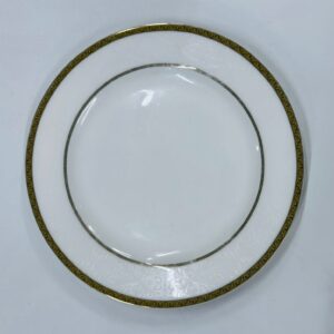 PRATO DE  SOBREMESA FILETADO DOURADO DECORADO