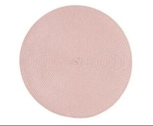 JOGO AMERICANO DE FIBRA REDONDO ROSA BEBÊ