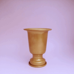 VASO METAL TULIPA DOURADO PEQUENO