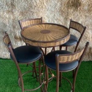 MESA BISTRO RUSTICA BAIXA MARROM  50 DIAM /80 ALTURA