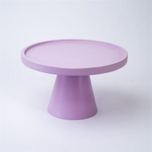 SUPORTE REDONDO MDF C/PÉ METAL LAVANDA MD 26X18