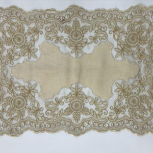 JOGO AMERICANO MARFIM BORDADO RETANGULAR SANTORINI 35X50