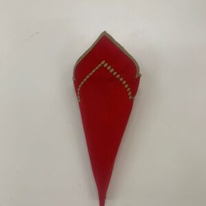 GUARDANAPO VERMELHO VINTAGE LACA C/BORDA DOURADA 35X35