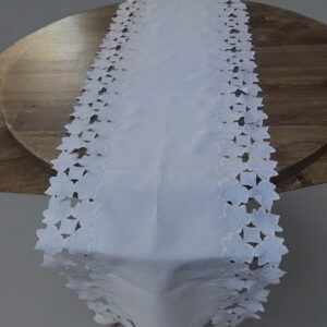 CAMINHO DE MESA RICHILIE BRANCO FOLHA 1,80X0,40CM