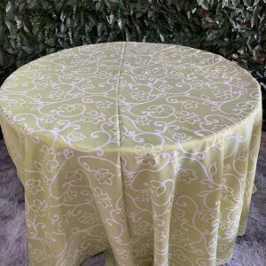 TOALHA REDONDA 3,00MTS 10 LUGARES VERDE MACA ESTAMPADA