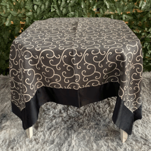 TOALHAS QUADRADAS BARRADAS PRETA ESTAMPADA 1,80MTS