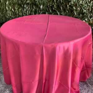 TOALHA REDONDA 6/10 LUGARES ROSA PINK CETIM