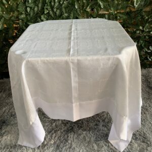 TOALHAS QUADRADAS BARRADAS BRANCA ESTAMPADA 1,80MTS