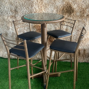 MESA BISTRO RUSTICA ALTA C/VIDRO  /53 DIA /1,03 ALT