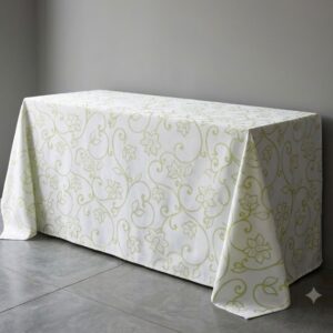 TOALHA BANQUETE VERDE MACA ESTAMPADA
