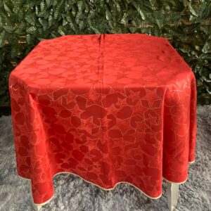 TOALHA REDONDA NATALINA VERMELHA ESTRELA  ESPECIAL 1,60