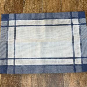 JOGO AMERICANO AZUL JEANS LISTRADO RETANGULAR /30X45