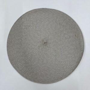 JOGO AMERICANO DE FIBRA  REDONDO PRATA