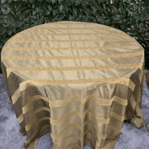 TOALHA REDONDA 2,80MTS (6/10) DOURADA LISTRADA