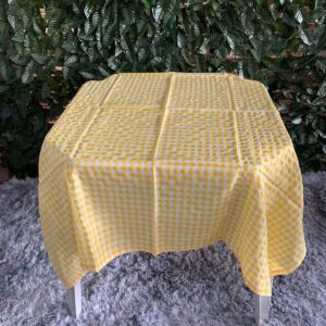 TOALHA QUADRADA 1,50MTS XADREZ AMARELO