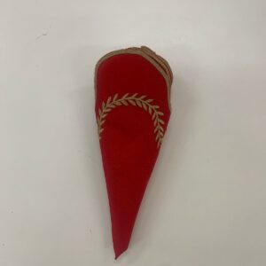 GUARDANAPO VERMELHO ALECRIM LACA  C/BORDA DOURADA 35x35