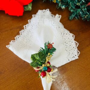 PORTA GUARDANAPO NATALINO ARO MADEIRA