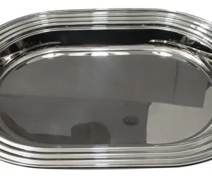 TRAVESSAS INOX OVAL CANELADA SEMI FUNDA