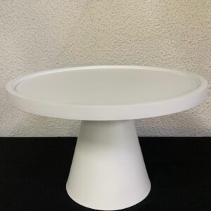 SUPORTE REDONDO MDF C/PÉ METAL BRANCO GD 30X20