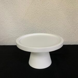 SUPORTE REDONDO MDF C/PÉ METAL BRANCO  PP 17X10