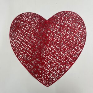 JOGO AMERICANO CORAÇÃO METALIZADO 33X37