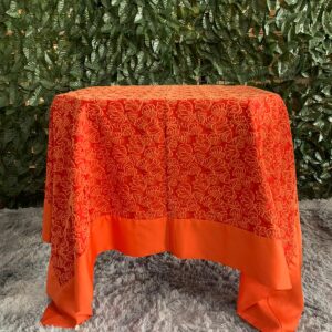 TOALHAS QUADRADAS BARRADAS LARANJA ESTAMPADA 1,80MTS