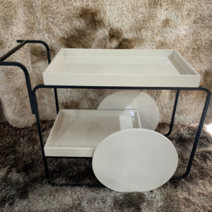 CARRINHO VERSALES MARFIM C/PÉ PRETO/BAND 75X45/BAND 60X45 /ALT 8