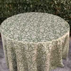 TOALHA REDONDA 2,80MTS (6/10) VERDE ESTAMPADA AZEITONA