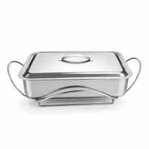 RECHAUD RETANGULAR DE CHAPA DE INOX 6 LTS