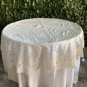 TOALHA REDONDA BRANCA DE RICHELIE