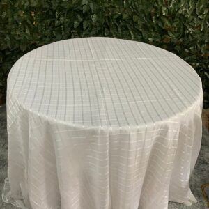 TOALHA REDONDA 3,00MTS (10 ) LUGARES BRANCA DE VOIL DECORADA