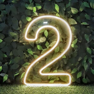 NUMERO 2  DE ACRILICO  LED