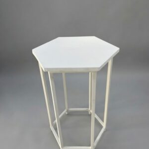 MESA CUBO SEXTAVADA BRANCA COD 03 MD 60X40X40