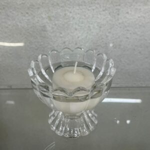 TAÇA VIDRO C/PE BOCA ONDULADA PQ  9 C X 8 ALT /125 ML