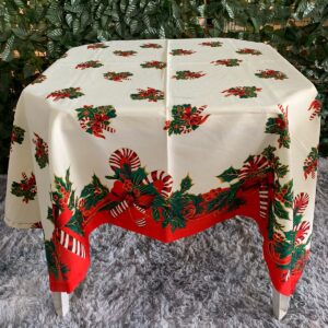 TOALHA QUADRADA NATALINA N. 09 BENGALA MARFIM