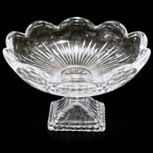 PECA CRISTAL COD 31  REDONDA COM PÉ ONDULADA 24X13