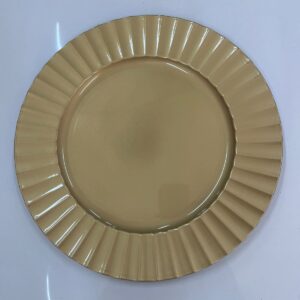 SOUSPLAT DOURADO BORDA ONDULADA POLIPROPILENO