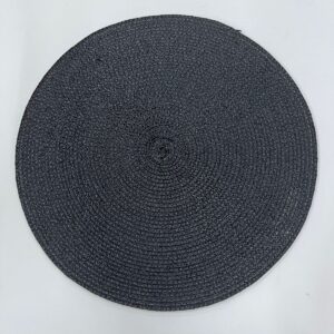 JOGO AMERICANO DE FIBRA  REDONDO PRETO