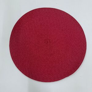 JOGO AMERICANO DE FIBRA  REDONDO VERMELHO