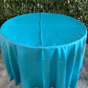 TOALHA REDONDA 2,70MTS( 6 )LUGARES AZUL TURQUESA SLEP