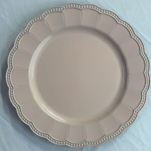 SOUSPLAT ROSA SECO C/BORDA BOLINHA POLIPROPILENO 33 CM