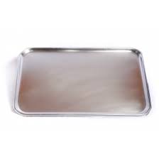 TRAVESSA INOX  RETANGULAR RASA PEQUENA