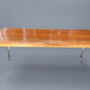 MESA RETANGULAR RUSTICA COM PE ALUMINIO 2,00 x 0,90