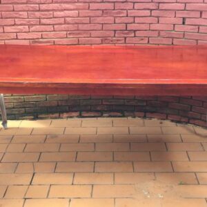 MESA RETANGULAR RUSTICA COM PE ALUMINIO 2,00 x 0,90