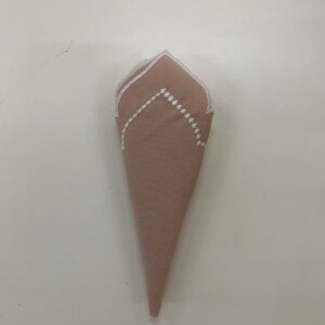 GUARDANAPO  ROSA SECO VINTAGE C/BORDA BRANCA 35X35