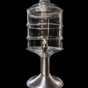 SUQUEIRA DE VIDRO  COM BASE DE INOX 5 LTS