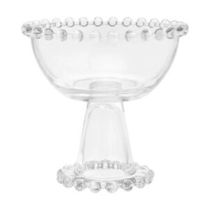 TACA DE VIDRO BOLINHA C/PÉ ALTA 20 LARG/22 ALT