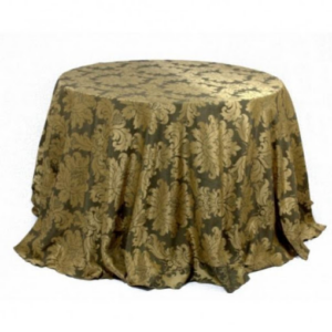 TOALHA REDONDA 2,80MTS (6/10) PRETA COM DOURADA MEDALHAO